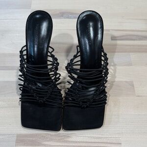 Tony Bianco Black Strappy Heels